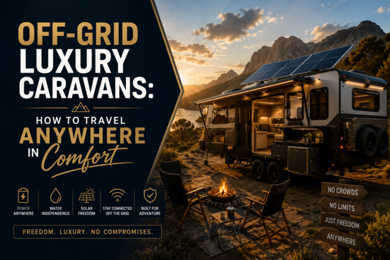 off grid luxury caravan
